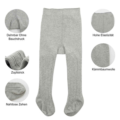 Baby Tights for Girls Soft Cotton Leggings Toddler Solid Knitted Socks Warm Stockings Newborn Trousers
