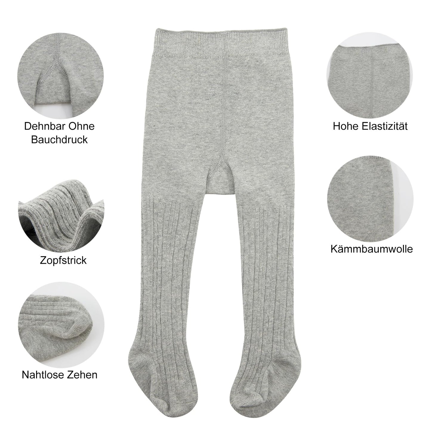 Baby Tights for Girls Soft Cotton Leggings Toddler Solid Knitted Socks Warm Stockings Newborn Trousers 