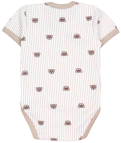 TupTam Baby Body Kurzarm Jungen – Wickelbody Kurzarm aus Baumwolle im 5er Set – OEKO-TEX Zertifiziert
