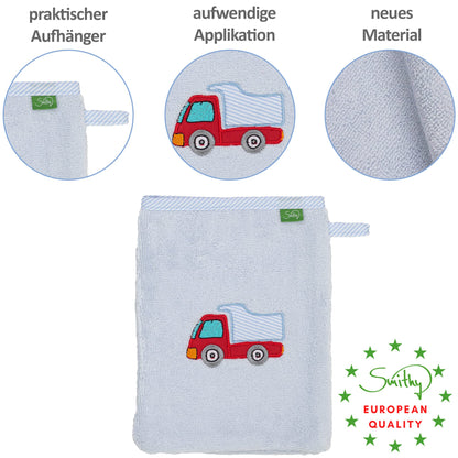 Smithy Baby Elephant Face Cloth, 100% Cotton Terry Towelling, Wash Mitt Children, Boys and Girls, Gift for Birth