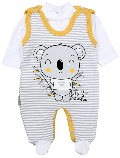 TupTam Baby Mädchen Jungen Strampler mit Langarmshirt Aufdruck Spruch 2 teilig