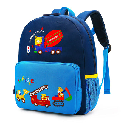 willikiva Car Dinosaur Toddler Kids Backpack for Boys and Girls Kids Waterproof Preschool Bag