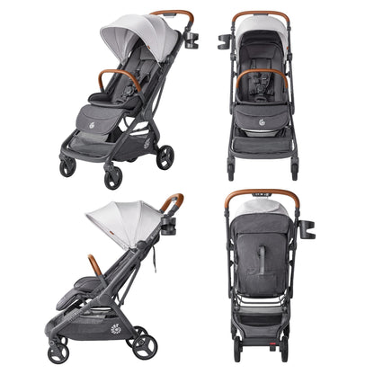 Ergobaby Metro3 Kinderwagen Buggy mit Liegefunktion, Baby-Buggy ab Geburt bis 22kg (0-4 Jahre), Zusammenklappbar und Autositz Kompatibel, höhenverstellbarer Griff, ergonomischer Sitz, Graphite Grey