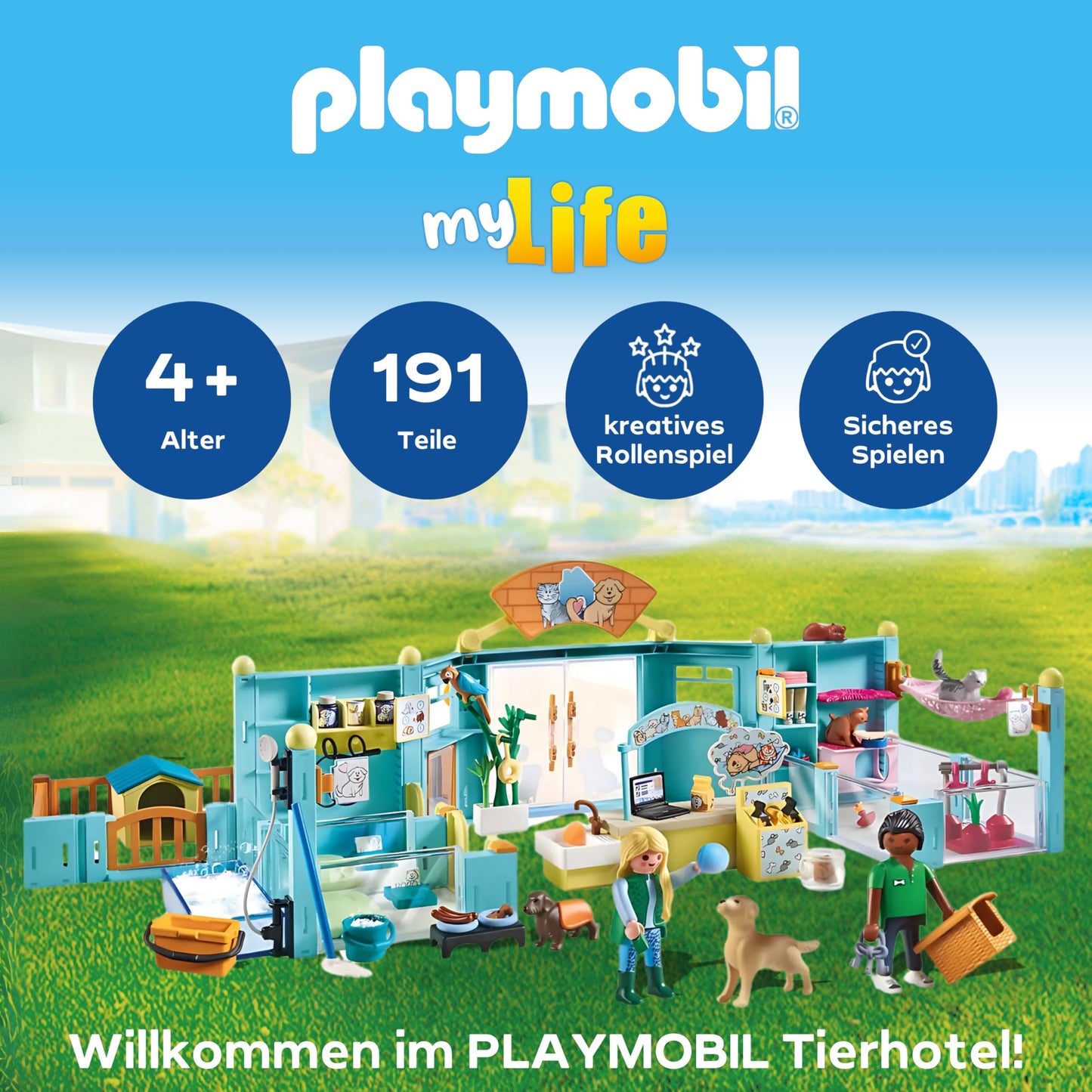 PLAYMOBIL Cat Café Cat Toy Child Animal Figure Set Toy for Children from 4 Years 71744