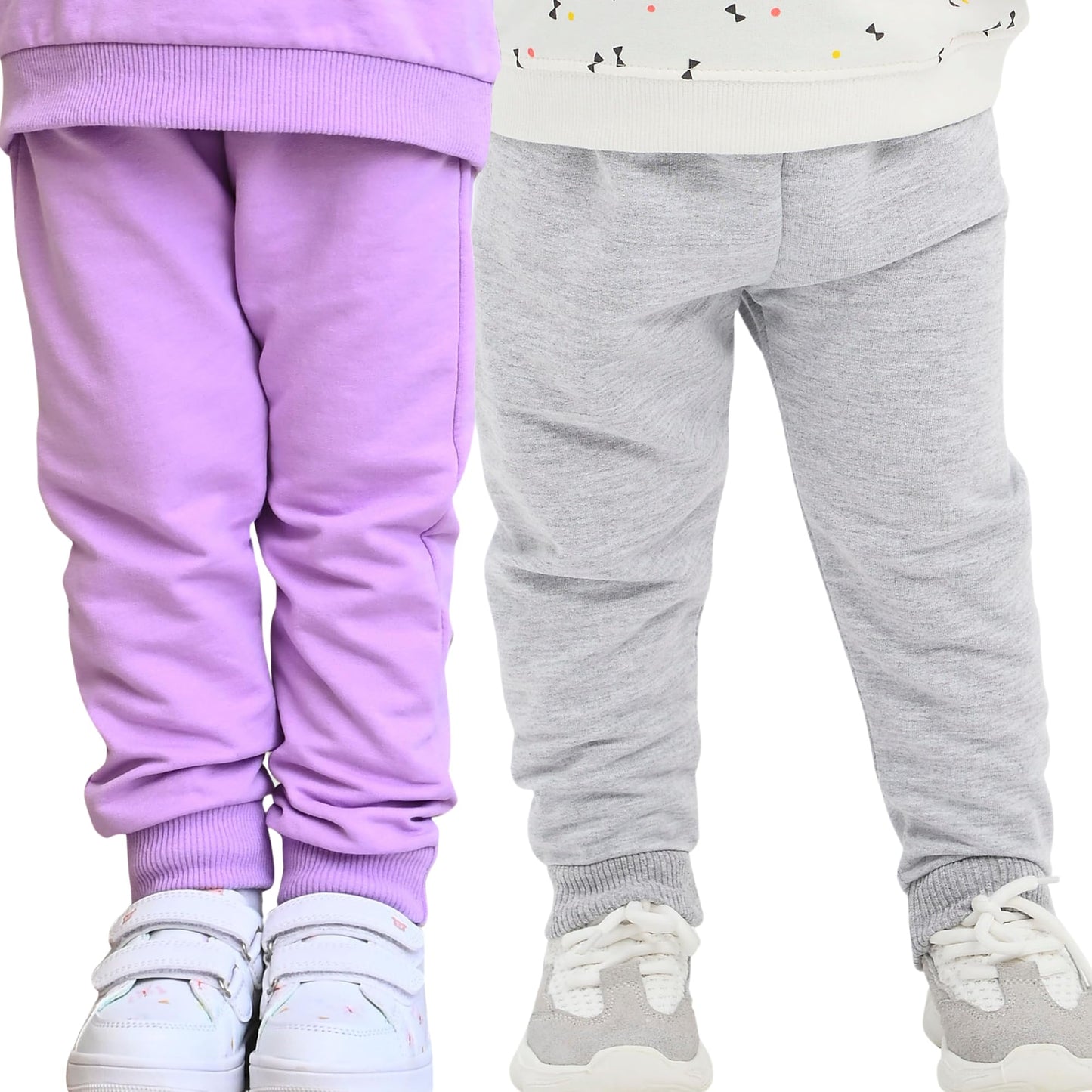 100% Baumwolle Babyhosen Kinderhosen | 2 er-Pack Lässig Sweathose Weiche und Bequeme Babykleidung für Jungen und Mädchen
