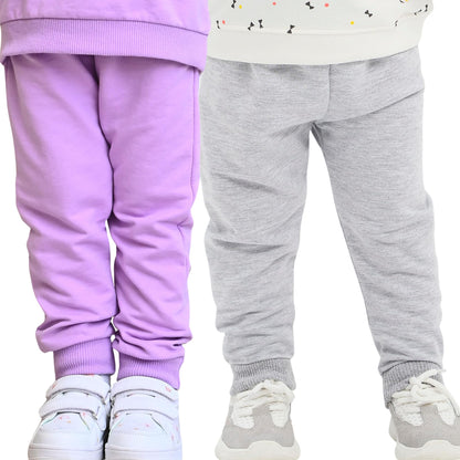 100% Baumwolle Babyhosen Kinderhosen | 2 er-Pack Lässig Sweathose Weiche und Bequeme Babykleidung für Jungen und Mädchen