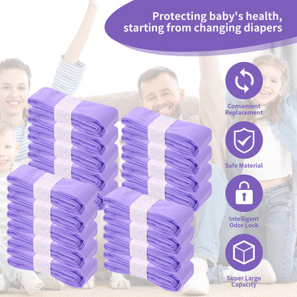 Pack of 18 Refill Film Nappy Bin, Nappy Bin Refill Cassettes, for Angelcare Refill Cassettes, for Spross Refill Cassettes, for Tommy Tipee Filling Box, 4.5 m Nappy Bin, Odour-Proof