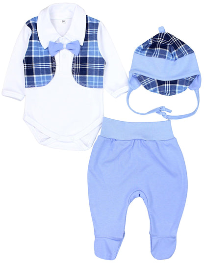 TupTam Baby Clothes Set Body Romper Hat Teddy Bear