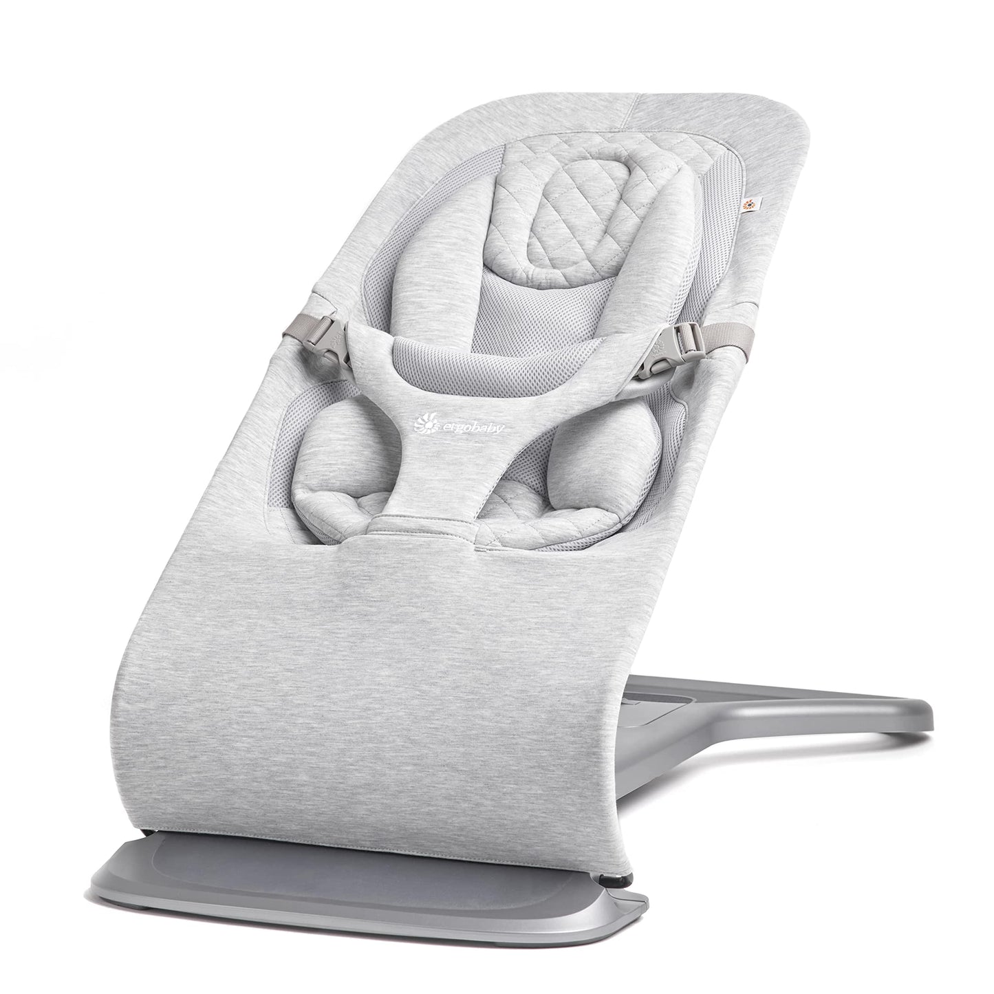 Ergobaby 3-in-1 Evolve Bouncer, Ergonomische Babywippe für Neugeborene ab Geburt bis zum Kleinkind, Babyschaukel mit Neugeboreneneinsatz (2,5 kg - 13,2 kg), Midnight Blue