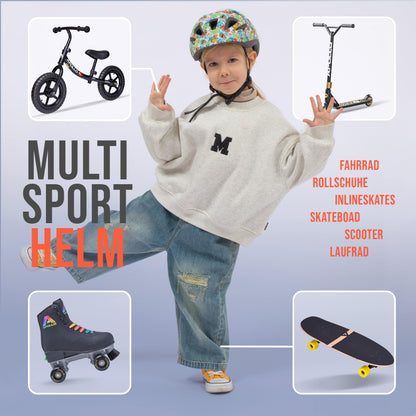 Apollo Kinder Fahrradhelm, Helm für Kinder & Jugendliche, Multisport Helm, Fahrradhelm Mädchen, Fahrradhelm Jungen, Kinderhelm ab 3 Jahre, Verstellbarer Kinder-Helm, ab Größe 48, für Fahrrad & Roller