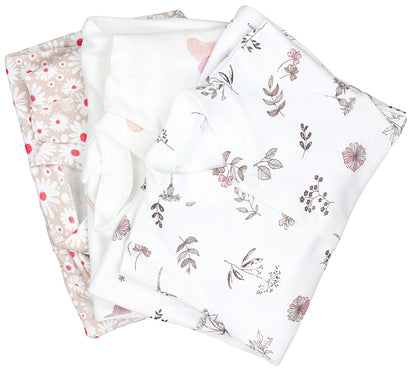 TupTam Baby Mädchen Schlafstrampler mit Fuß 3er Pack