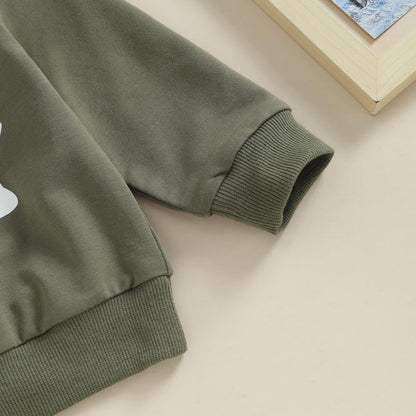 Geagodelia Baby Boys Clothing Outfit Baby Clothing Set Long Sleeve Sweatshirt + Trousers Newborn Soft Baby Set Mama's Boy 2-Piece