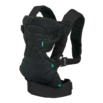 Infantino Flip Advanced 4-in-1 Babytrage, Ergonomisch, Umwandelbar, mit Blickrichtung Nach Innen und Außen, Vorne und Hinten Tragbar für Neugeborene bis Kleinkinder von 3,6-14,5 kg, Grau