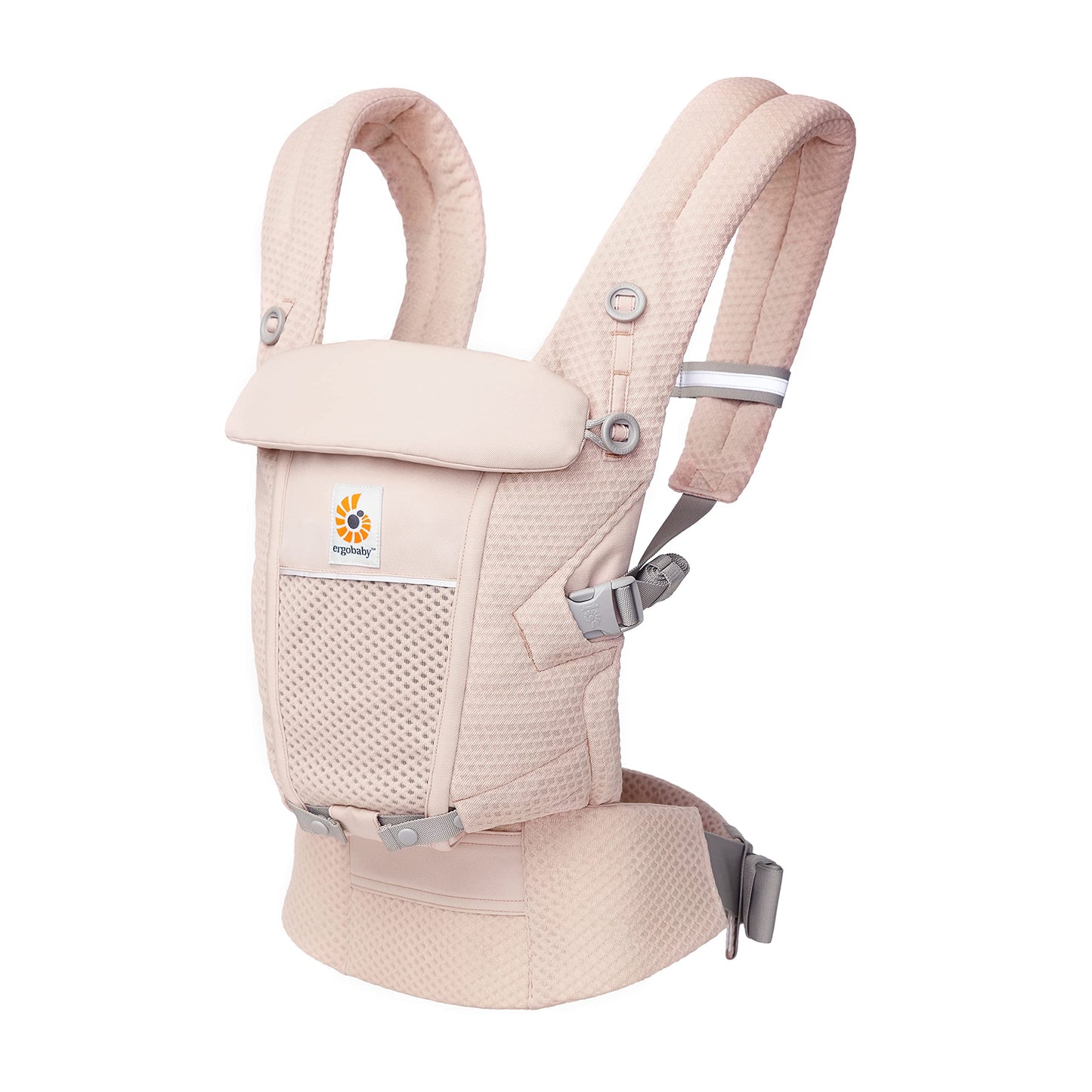 Ergobaby Adapt Babytrage für Neugeborene ab Geburt, 3-Positionen SoftFlex Mesh Ergonomische Babybauchtrage Rückentrage Baby-Tragetasche, Natural Beige, 1 Einheit