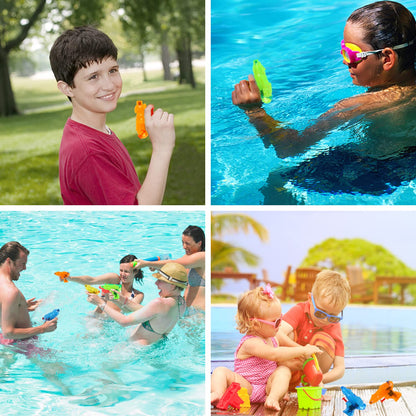 DERAYEE 12 Stück wasserpistole klein,Wasserspritzpistolen,Spritzpistole,Mini Wasserpistolen,Sommer Spielzeug Garten Pool Party Mitgebsel für Kinder