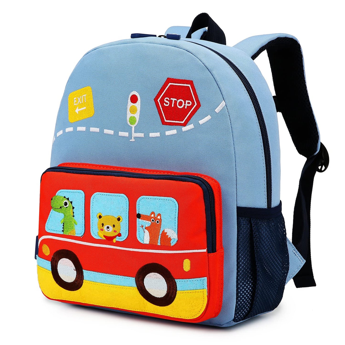 willikiva Car Dinosaur Toddler Kids Backpack for Boys and Girls Kids Waterproof Preschool Bag