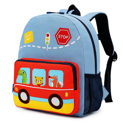 willikiva Car Dinosaur Toddler Kids Backpack for Boys and Girls Kids Waterproof Preschool Bag