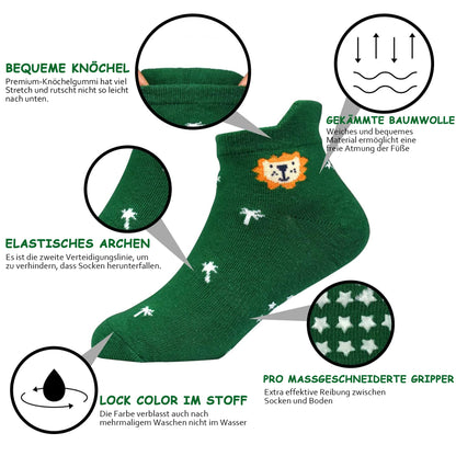 GRPSKCOS Stoppersocken Kinder 12 Paar ABS Socken Rutschfeste Socken Kleinkind Antirutschsocken für 1-7 Jahre Jungen Mädchen