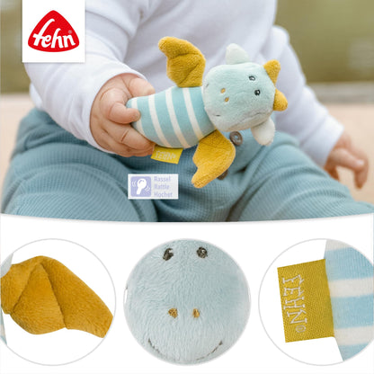 Fehn Mini-Rassel Otter – Mini-Greifling zum Rasseln, Fühlen, Spielen mit kuschelweichem Stoff-Tier – ein treuer Begleiter für Babys und Kleinkinder ab 0+ Monaten