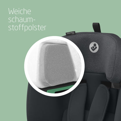 Maxi-Cosi Titan Plus i-Size, mitwachsender Kinderautositz, 15 Monat-12 Jahre (76-150 cm), G-CELL-Seitenaufprallschutz, 4 Liegepositionen, weiche Schaumstoffpolster in Kopfstütze, Authentic Black - Meloni2