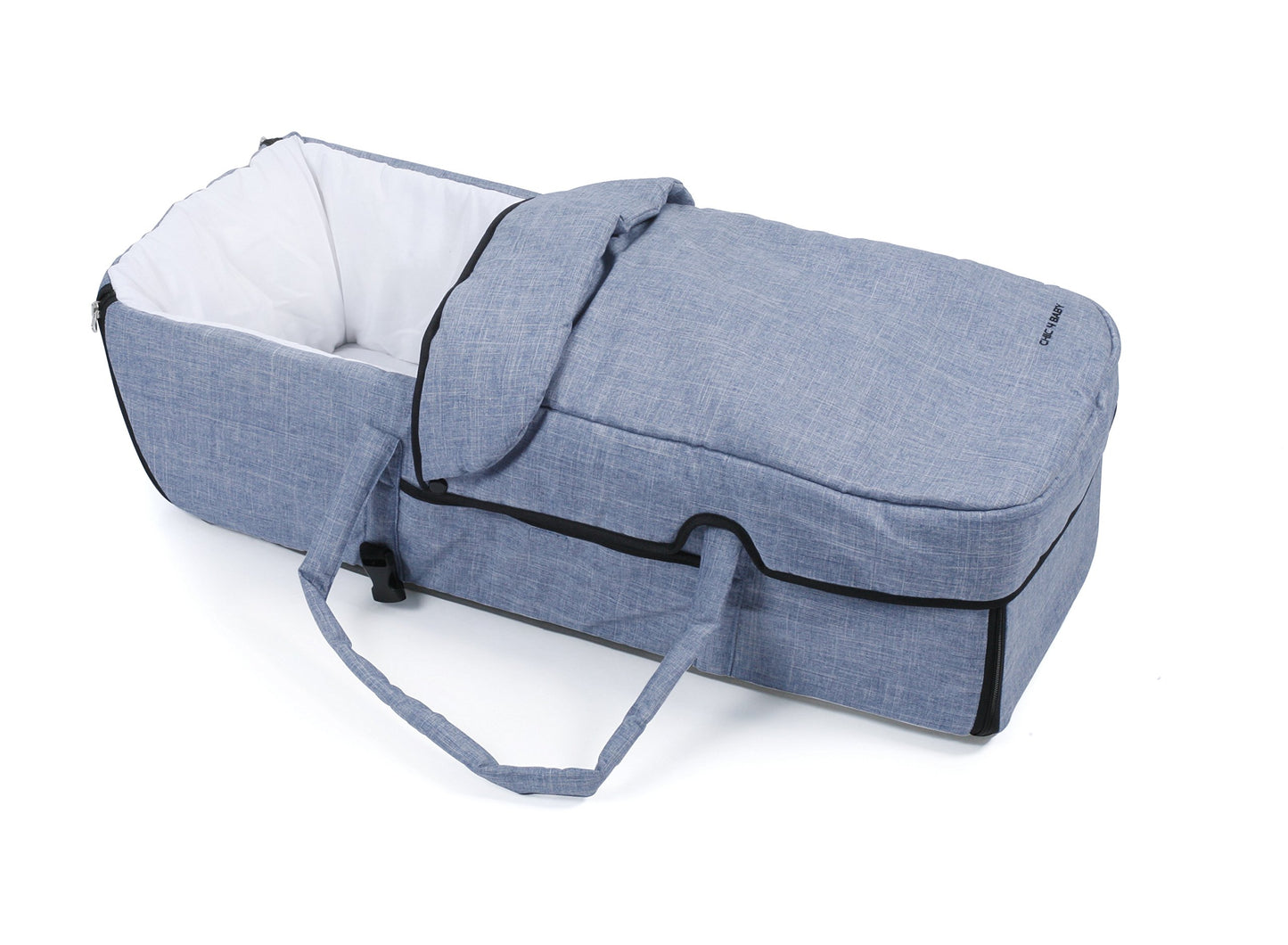 CHIC 4 BABY - Geschwisterwagen DUO mit Tragetasche und Regenschutz, Geschwisterkinderwagen für zwei Kinder, Zwillingswagen, Zwillingsbuggy, Tandemkinderwagen, Tandembuggy, Kinderwagen, Jeans grau