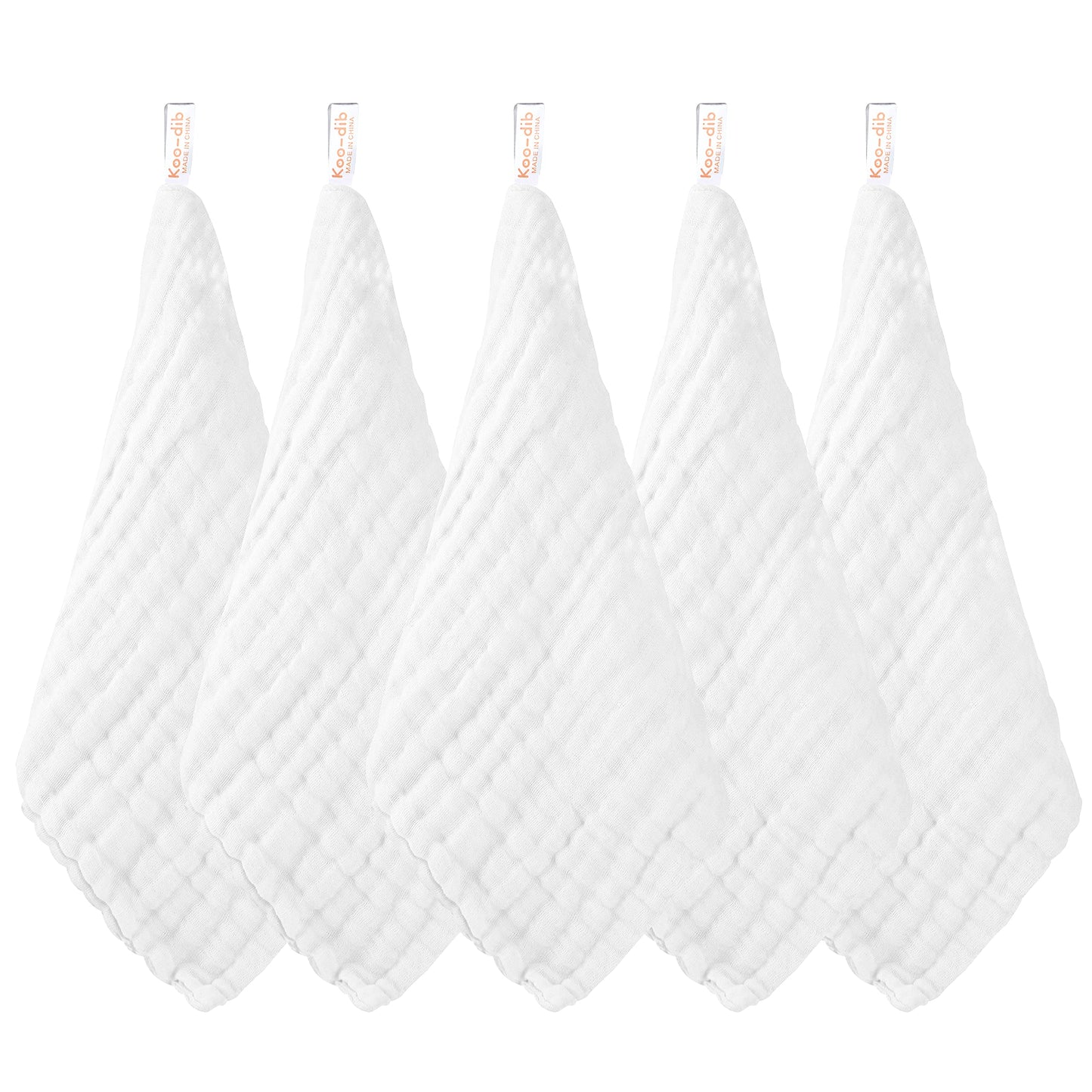 Koo-dib Baby Musselin Waschlappen Tuch Mullwindeln Spucktücher -Handtücher Weiche Neugeborene Gesichtstücher Saugfähig Junge Mädchen Sabberlätzchen 10 Stück 25x25 cm lätzchen