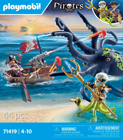 PLAYMOBIL | Pirates | Gefahr durch Riesenhai | Piratenspielzeug | Spielzeugfiguren | Spielzeug für Kinder ab 4 Jahren | 71793