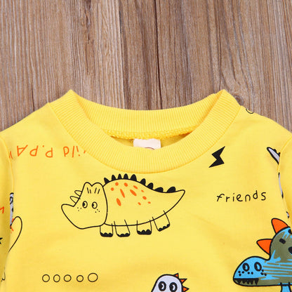 Geagodelia Baby Boys’ Clothing Set with Long Sleeve Top and Trousers