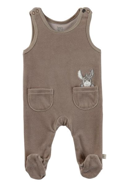 Sterntaler Romper Set Emmi - Baby Rompers made of Velour with Donkey Emmi Appliqué - with Long Sleeve Shirt - Snap Fasteners in the Crotch - Comfortable Unisex Two-Piece from Birth 