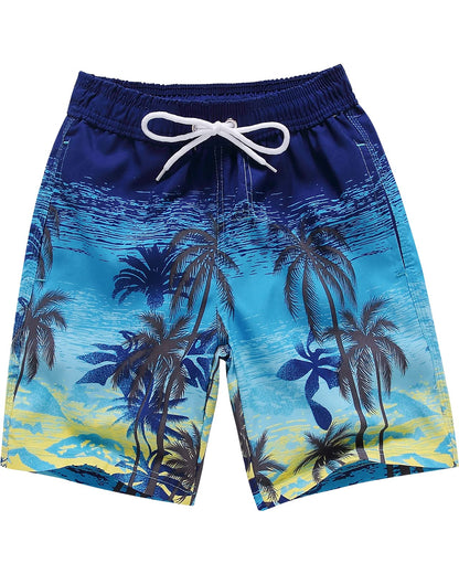 Domee Jungen Badehosen Badeshorts Schnelltrocknend Schwimmhose mit Netzfutter Verstellbarer Kordelzug