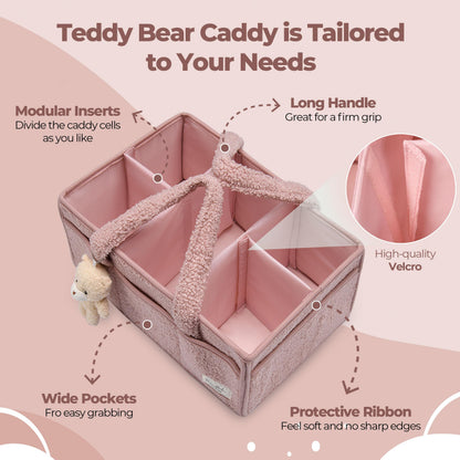 Baby Windel Caddy Organizer für Wickelauflage, Aufbewahrungskorb für Windeln und Tücher, Geschenk für Babyparty, Autowagen Organizer, Kindergarten Windel Organizer, Laptop