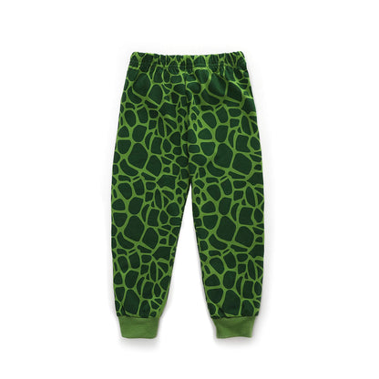 Dinosaurier-Pyjamas für Jungen, lange Nachtwäsche aus Baumwolle, Pyjamas für Kinder