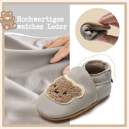 Babyschuhe IceUnicorn Krabbelschuhe für Babys, weiche Leder-Laufschuhe für Jungen und Mädchen, Lederschuhe für Kleinkinder, Baby Hausschuhe