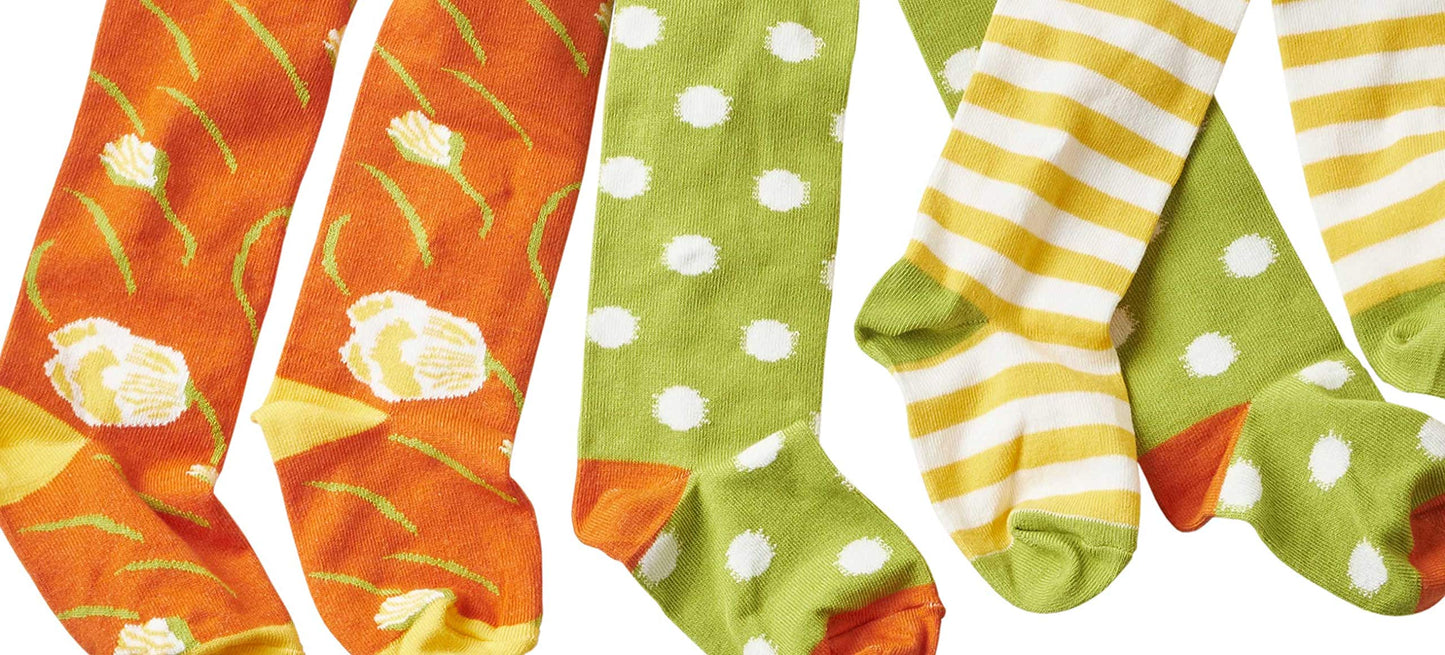 wellyou Children's Tights Girls & Boys - Set of 3 Baby Tights with Pattern - Colourful Cotton Tights Made of Oeko-Tex Certified Materials (Size 62-146)