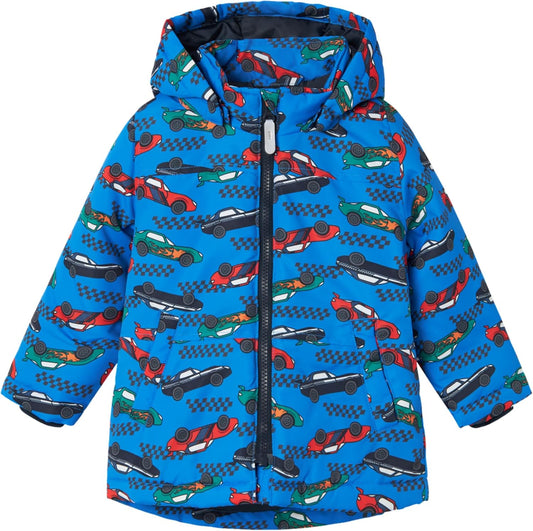 NAME IT Boys' Nmmmax Jacket AOP Short Jacket, Blue, 104 