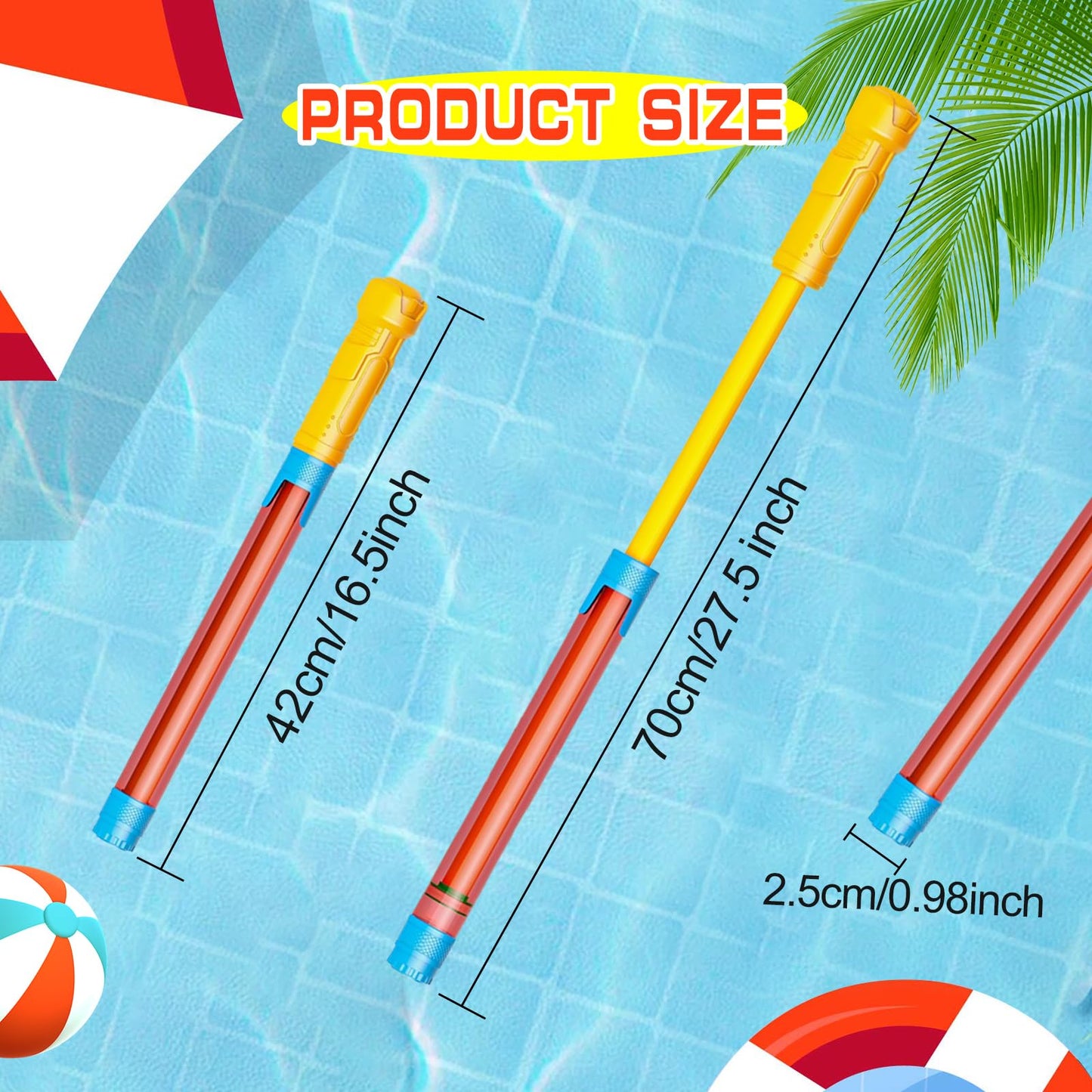 Wasserpistole Kinder, Wasserspritze Wasserspritzpistole Kinder Spritzpistole Wasser Wasserpistole mit Großer Reichweite Wasserpistolen Set, Wasserspielzeug für Pool Strand Outdoor Garten (6er-Satz)