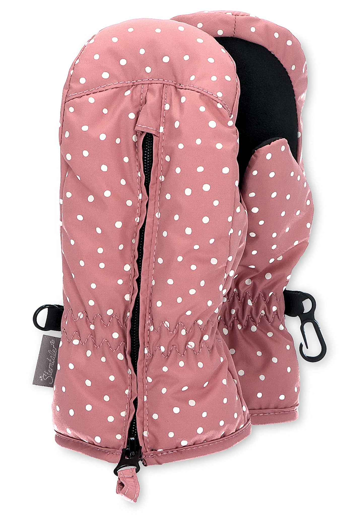 Sterntaler Baby Mädchen Fäustel Punkte Handschuh - Baby Fäustlinge Winter, Baby Handschuhe - wasserdicht aus Funktionsmaterial - rosa