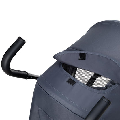 MoMi AKIRA Kinderbuggy Kinderwagen ab 6 Monaten (bis 15 kg), verstellbarer 5-Punkt-Sicherheitsgurt, Babytasche, Einkaufskorb, Regen- und Insektenschutz.