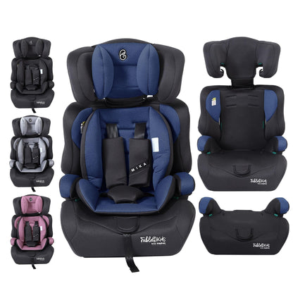 FableKids Kinderautositz 9-36 kg | 3-Punkt-Sicherheitsgurt | Autokindersitz ab 15 M. | Autositz für Kinder 76-150 cm | Kindersitz einstellbare Kopfstütze ECE R129/03 | Verstellbar | Schwarz - Meloni2
