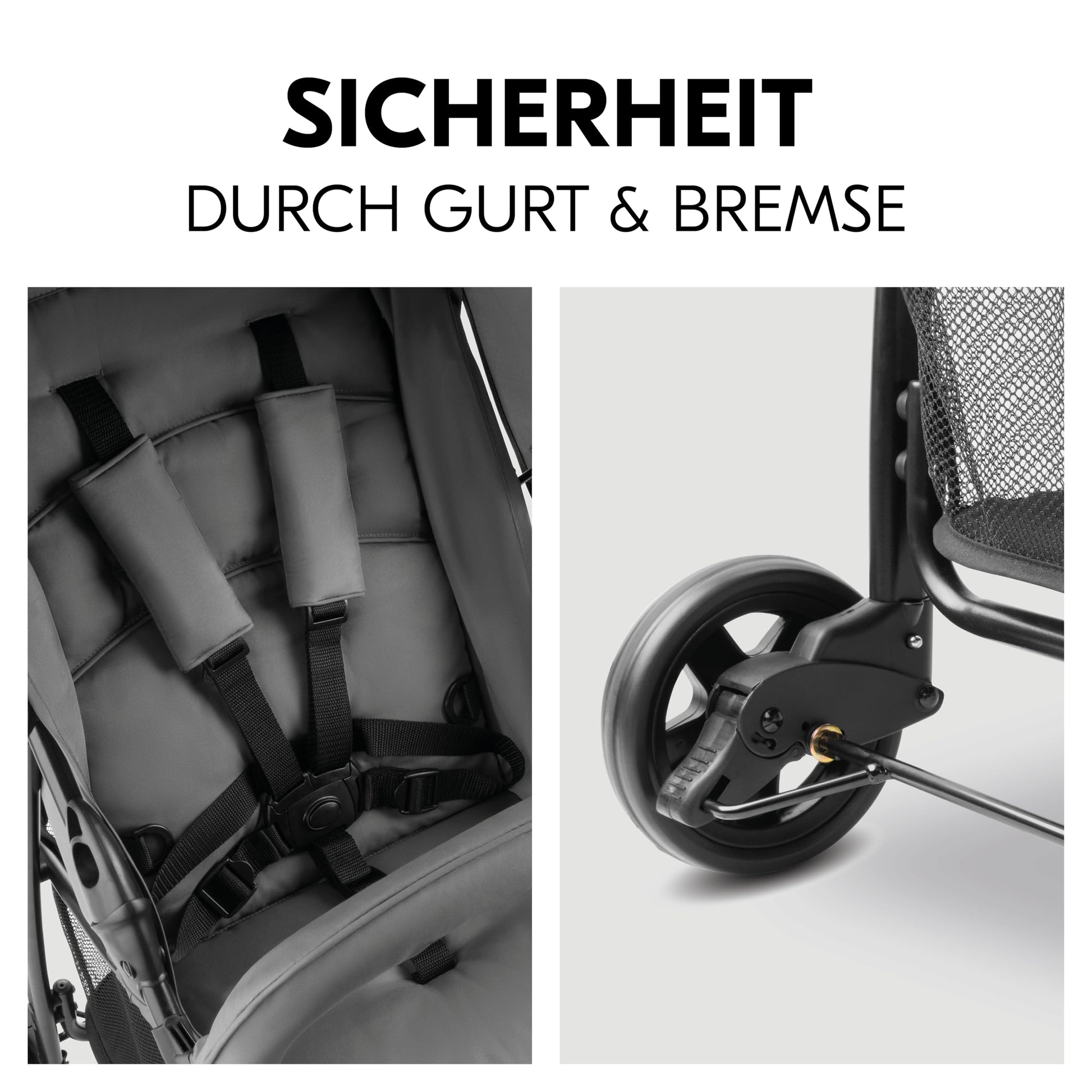 Hauck Lightweight Stroller up to 18 kg with reclining function from birth, small foldaway, sun canopy, large basket - Meloni2
