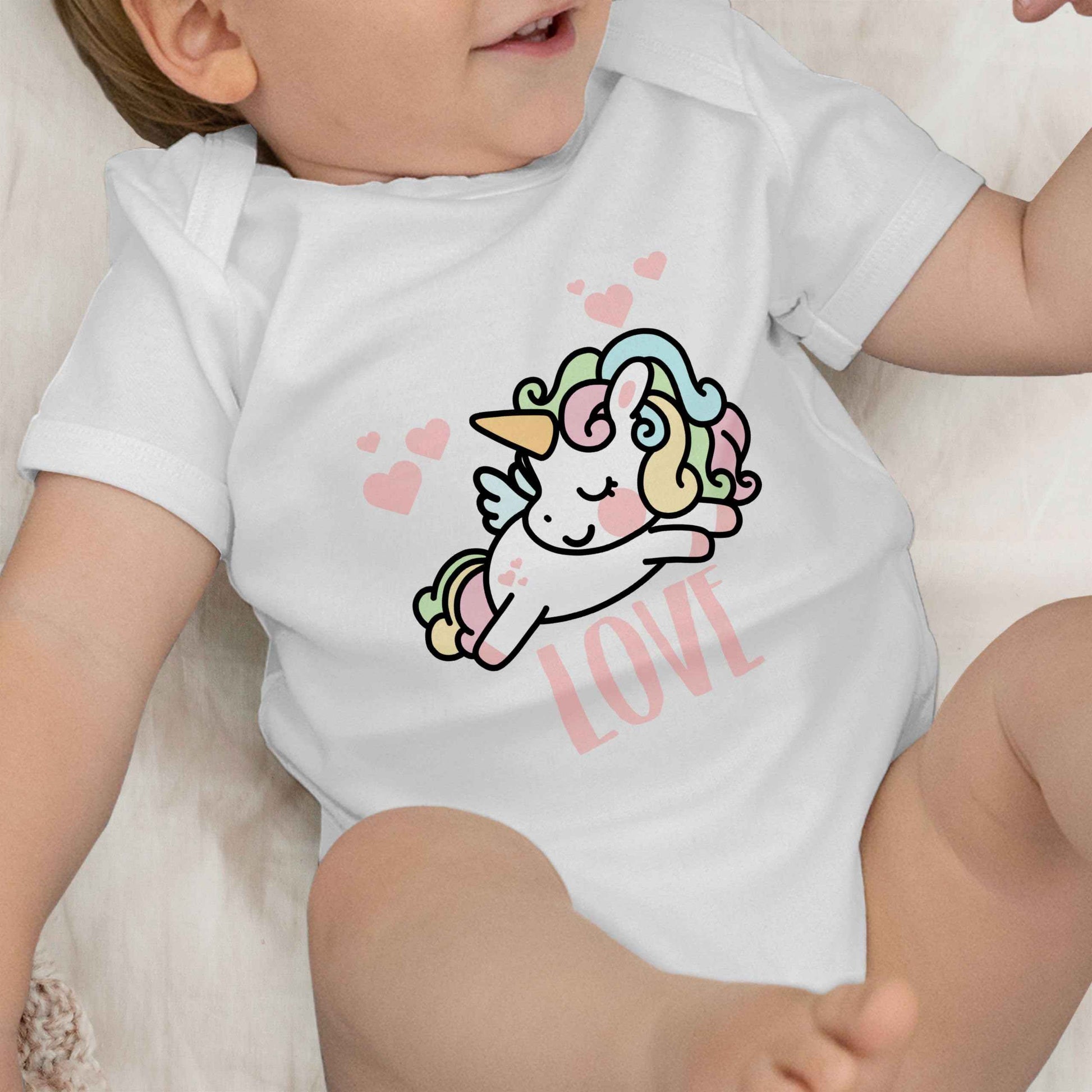 Shirtracer - Baby Body Junge Mädchen - Partner - Valentinstag Einhorn