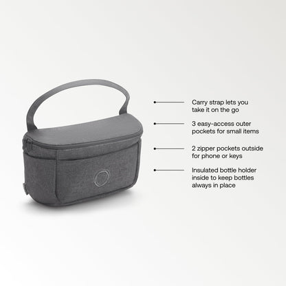 Bugaboo Kinderwagen Organizer-Tasche mit leicht zugänglichen Fächern. Praktisches Accessoire für alle Baby-Essentials in Midnight Black