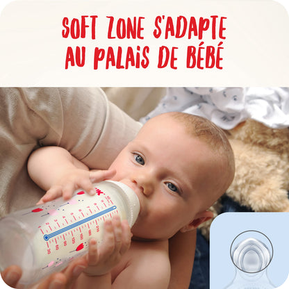 NUK First Choice+ Babyflasche | 6-18 Monate | Temperaturkontrolle | Fließkontrolle | Anti-Colic Belüftungssystem | 360 ml | BPA-frei | Silikonsauger | Krokodil (blau)