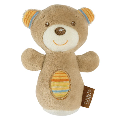 Fehn Mini-Rassel Otter – Mini-Greifling zum Rasseln, Fühlen, Spielen mit kuschelweichem Stoff-Tier – ein treuer Begleiter für Babys und Kleinkinder ab 0+ Monaten