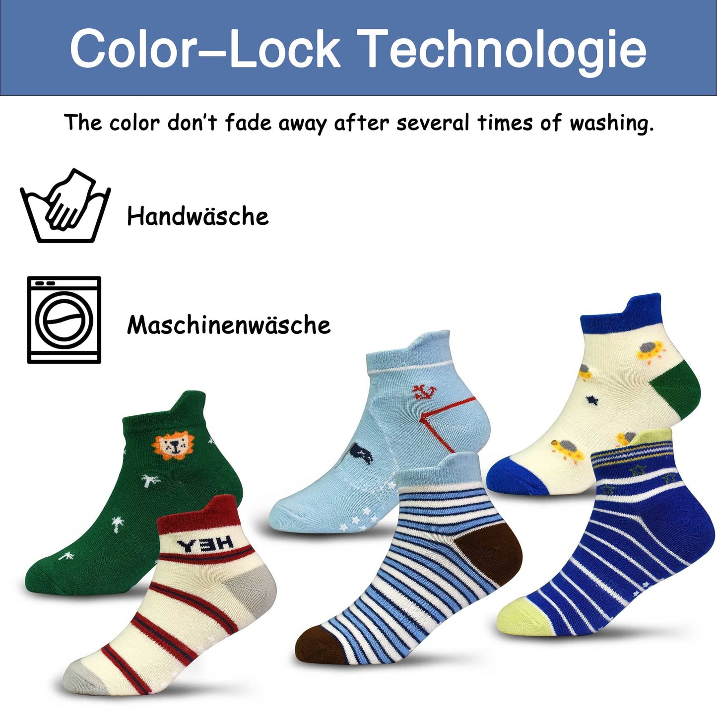 GRPSKCOS Stoppersocken Kinder 12 Paar ABS Socken Rutschfeste Socken Kleinkind Antirutschsocken für 1-7 Jahre Jungen Mädchen