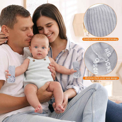 Gobesty Neugeborenen Geschenkkorb, Baby Geschenke zur Geburt, 7 in 1 Baby Geschenkset Geburt mit Babydecken, Baby Dreieckstuch, Plüschtiere, Grußkarten, Geburtskarten, Socken, Geschenkboxen Körbe