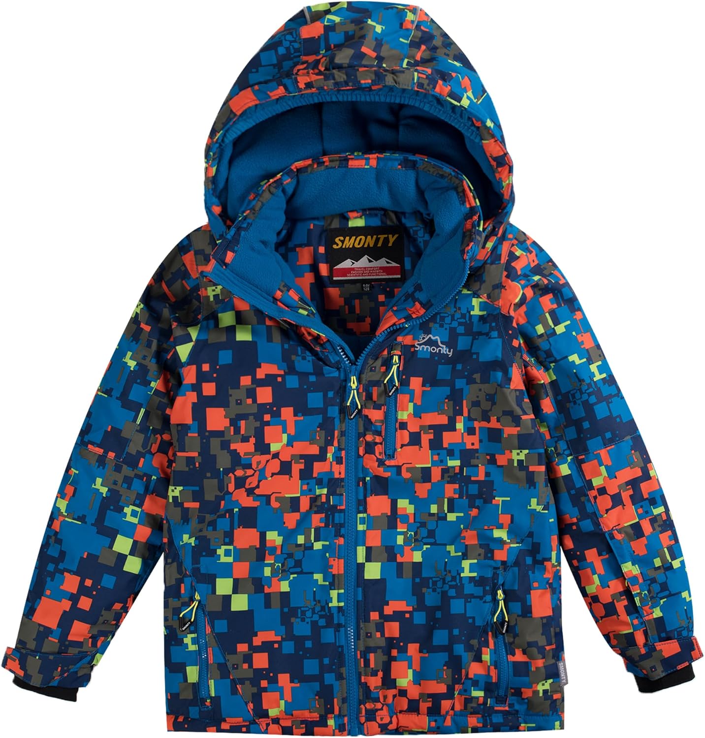 Kinder Schneeanzug für Jungen, Winter Skijacke und Hosen Set mit Kapuzenriemen, winddicht, wasserdicht, warmer Mantel