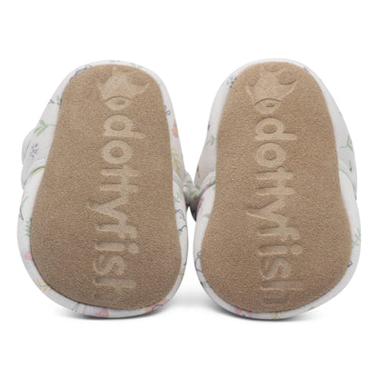 Dotty Fish Baby Winter Boots - Warm Non-Slip Cotton Crawling Shoes with Suede Sole - 0-24 Months