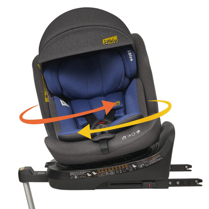 Jovikids 360° Drehbar Kindersitz mit ISOFIX, i-Size 40-150cm(ab Geburt -12 Jahre) Baby Autositz Reboarder mit Liegefunktion & Abnehmbar Vordach, ECE R129 (Rosa) - Meloni2