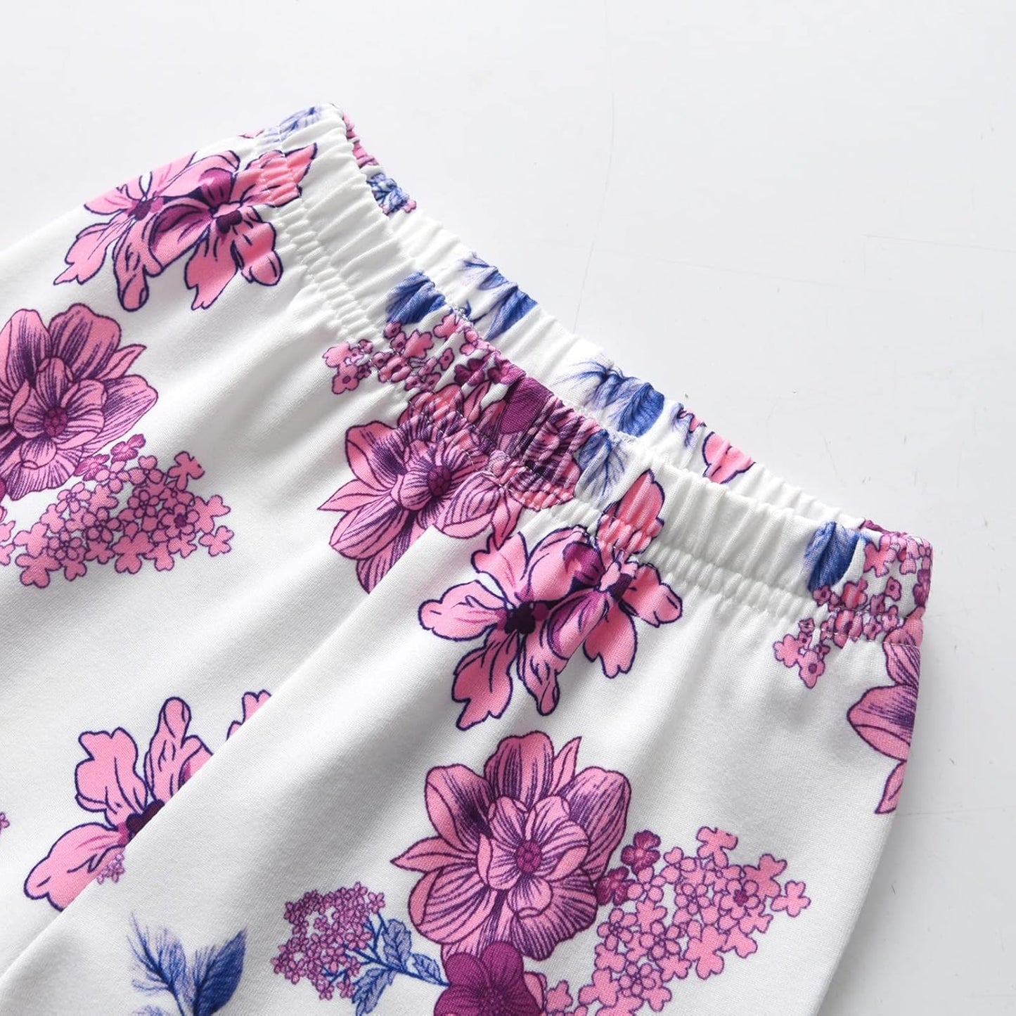 Baby Mädchen Kleidung Langarm Rüschen Tops und Blumen gedruckt Hosen Kleinkind Baby Mädchen Outfits Sets